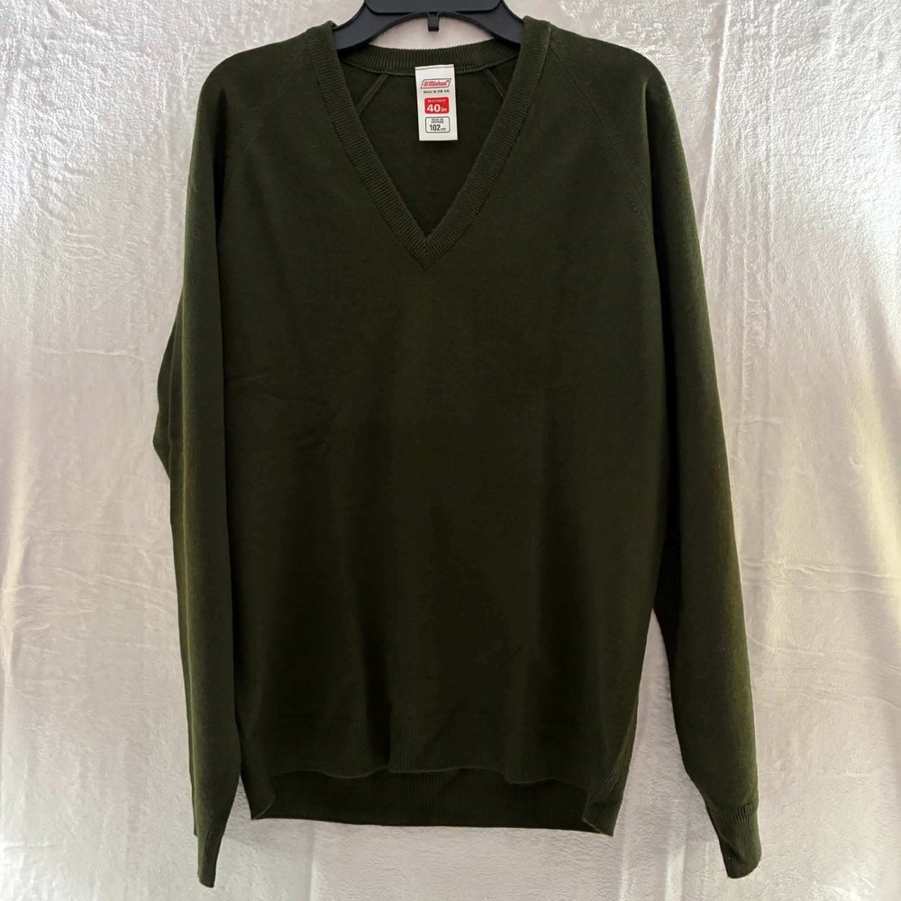 St Michael V-Neck Sweater Mens 40 Gold Tan Vintage UK Raglan Sleeve Heritage